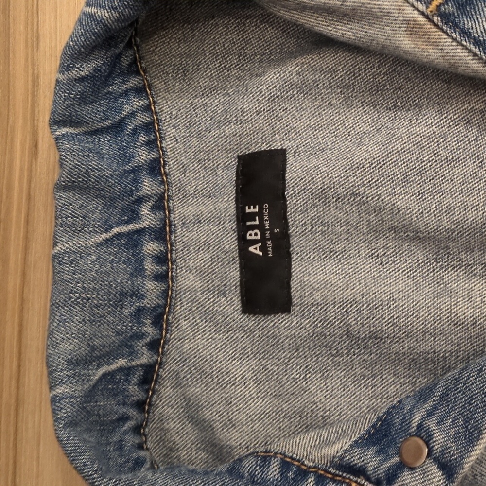 Pristine Able Denim Jacket Small - image 4